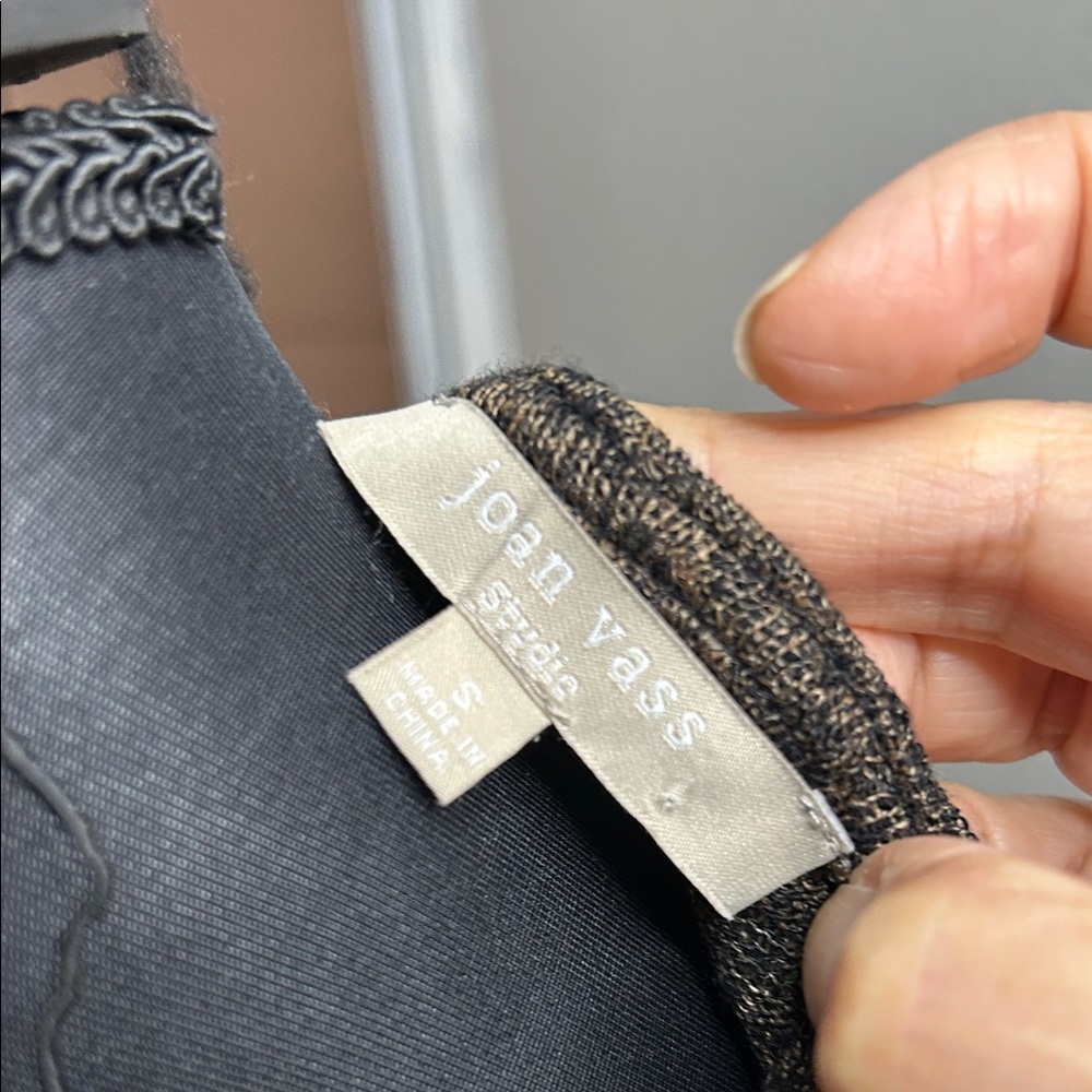 Joan Vass Black and Gold Dolman Sleeve small Blouse - Picture 5 of 9